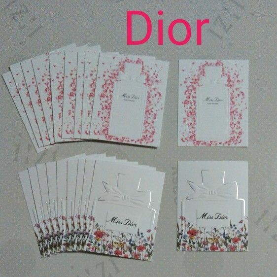 限定ムエット　クリスチャン・ディオール　Miss Dior 2020,2022バレンタイン限定　メッセージカード　各10枚　非売品