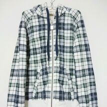 即決 送料無料 tommy girl パーカー チェック 古着 トミーガール XS レディース 可愛い 小さめ キッズ ガールズ チェック柄 スウェット_画像1