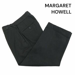 19AW★ MARGARET HOWELL マーガレットハウエル 通年 ウォッシュド コットン ツイル パンツ Sz.3　レディース 日本製　K3B00194_9#R