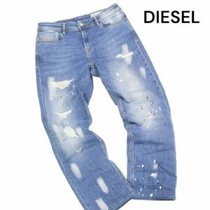 DIESEL ディーゼル 【Reen-J-N KXA26】 ペンキ&クラッシュ加工★ ストレート デニム パンツ ジーンズ Sz.16Y　レディース　K3B00202_9#R