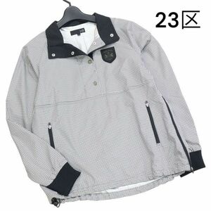 23区 SPORT 通年 ギンガムチェック♪ ウインドブレーカー プルオーバー シャツ トレーナー Sz.1　レディース ゴルフ　K3T00605_A#O