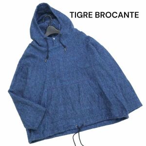 TIGRE BROCANTE ティグルブロカンテ 天空丸★ 秋冬 モヘア混♪オーバーサイズ 起毛 プルオーバー パーカー Sz.F　レディース　K3T00657_A#E