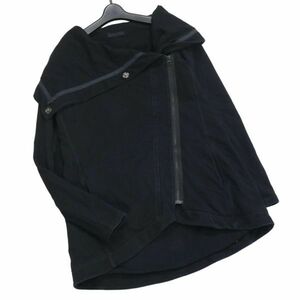 lululemon ルルレモン 通年 変形ジップ♪ ストレッチ ロング ジャケット ブルゾン Sz.F　レディース 黒 フィットネス ヨガ　K3T00661_A#O