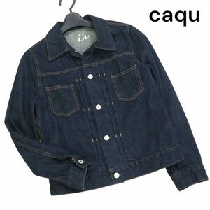 caqu サキュウ CODE:00012 通年 インディゴ♪ デニム　ジャケット Gジャン Sz.1　レディース 日本製　K3T00723_A#O