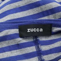 zucca ズッカ 通年 ゆったり♪ ボーダー コットン&レーヨン カーディガン Sz.M　レディース 日本製　K3T00757_A#O_画像5