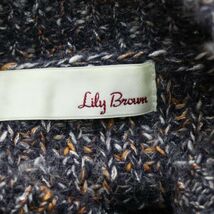 Lily Brown リリーブラウン 秋冬 ボリューム フリル♪ ウール混 ラメ ニット セーター トップス Sz.F　レディース　K3T00754_A#K_画像5