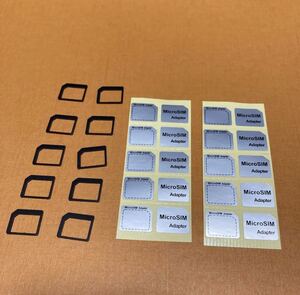 SIM サイズ 変換 アダプター nano→microを10セット simカード