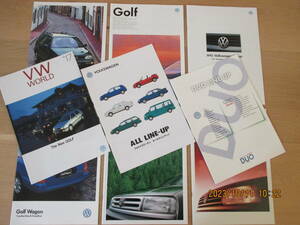 VW Golf/Wagon/Vento/line up/vw WORLD カタログ(価格表付)　9冊SET