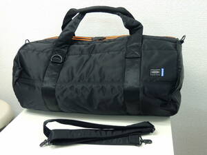 ◆美品 定価51,840円 18SS ADIDAS × PORTER TANKER 2WAY BOSTON BAG アディダス ポーター コラボ タンカー ボストン ショルダーバッグ 黒