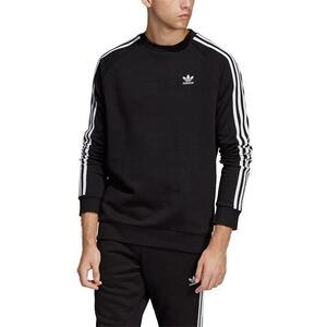 ★ 新品 2XO XXXL 4L 国内正規 アディダス adidas Originals 3 STRIPES CREW BLACK スリーストライプ クルーネック スウェット 黒 ブラック