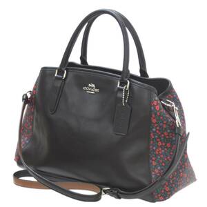 COACH/ Coach floral 2way bag handbag shoulder bag floral print black F59442 FS B rank 