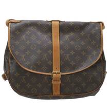 LOUIS VUITTON ルイ・ヴィトン モノグラム ソミュール ショルダーバッグ メッセンジャーバッグ M42256 レディース メンズ KS Bランク_画像3