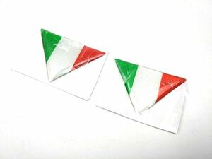  Italy national flag waterproof seal reflection sticker 4.7cm 2 pieces set bike car 