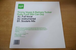 Z1-204＜12inch/UK盤/美品＞Timmy Vegas & Barbara Tucker / Dutty Funk (We Can Do)