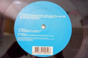 E2-206＜12inch/美盤＞Folko / Spread Love (All Over The World)