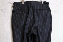 新品 伊勢丹メンズ Tailor Caid House of Tailor 秋冬 英国名門LASSIERE MILLS/ラッシャーミルズ 日本製 ストライプ スーツ A6/L/濃紺/22万_画像7