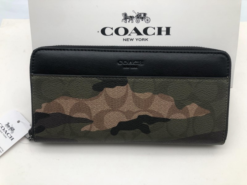 COACH コーチ 長財布 F87189 カモフラージュ 迷彩柄 ラウンドジップ