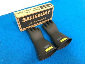 【米軍放出品】☆未使用品 SALISBURY D120 電気絶縁グローブ サイズ11 耐電ゴム手袋 17000V 保護手袋 作業手袋 (80)☆CJ10K