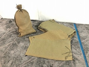 【米軍放出品】☆未使用品 土のう袋 土嚢袋 20枚 麻袋 W30×H50×D20cm 防災 工事 キャンプ アウトドア (100)☆CJ19AH