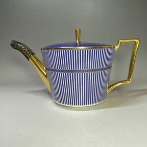 WEDGWOOD ウェッジウッド アンセミオン ブルー ティーポット 英国 イギリス 高級ライン 金彩 洋食器 コーヒーポット