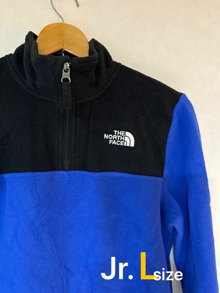 【良品】 THE NORTH FACE ハーフジップ フリース　ブルー　ジュニア　L size