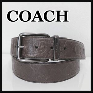 ☆COACH☆ コーチ ベルトレザーベルト 革ベルト シグネチャー ブラウン 茶色 レザー 本革 メンズ 男性 紳士 スーツ フォーマル 送料無料