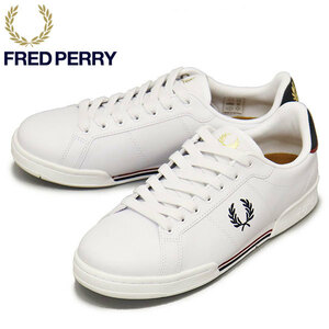 FRED PERRY (フレッドペリー) B6311 B722 LEATHER レザーシューズ 567 WHITExNAVY FP526 27.0cm