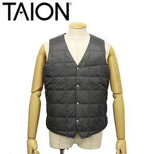 TAION (タイオン) 003A V NECK PLANCER BUTTON DOWN GILET ボタンダウンジレ TA010 D.CHARCOAL L