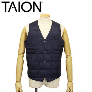 TAION (タイオン) 003A V NECK PLANCER BUTTON DOWN GILET ボタンダウンジレ TA010 D.NAVY XL