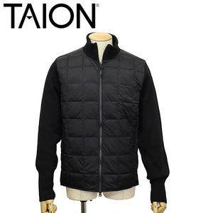 TAION (タイオン) 102WZSN HI NECK KNIT+DOWN JACKET ベーシック ハイネックWジップ ニットスリーブダウンジャケット TA015BLACKM