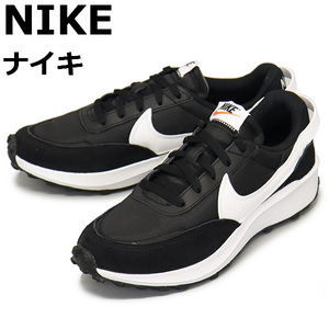 NIKE (ナイキ) DH9522 ワッフル デビュー メンズ スニーカー 001 ブラックxホワイト NK626 25.5cm