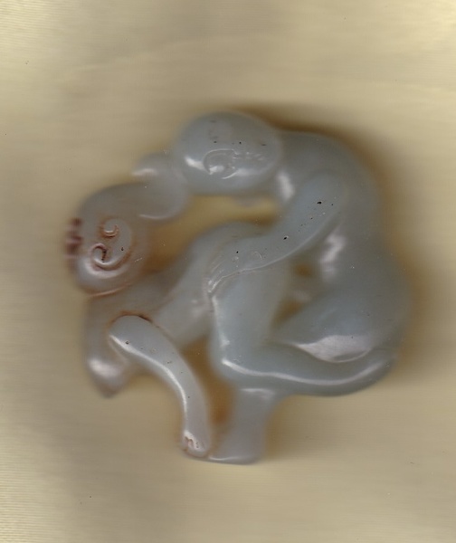 中国宋代古玉　雙面透かし彫刻 白玉佩　夫婦円満　 精美春宮　性愛図柄　37.8ｇ　雙面透彫玉佩 　管理番号：ｐ129