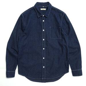 美品■MADE&CRAFTED Levi's リーバイス ポルカドット インディゴ シャツ 2■Indigo Polka Dot