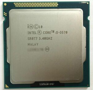 Intel CPU Core i5 3570 ×1枚 3.40GHz SR0T7 4コア ソケット FCLGA1155 デスクトップ用 BIOS起動確認済 即決【中古品】【送料無料】
