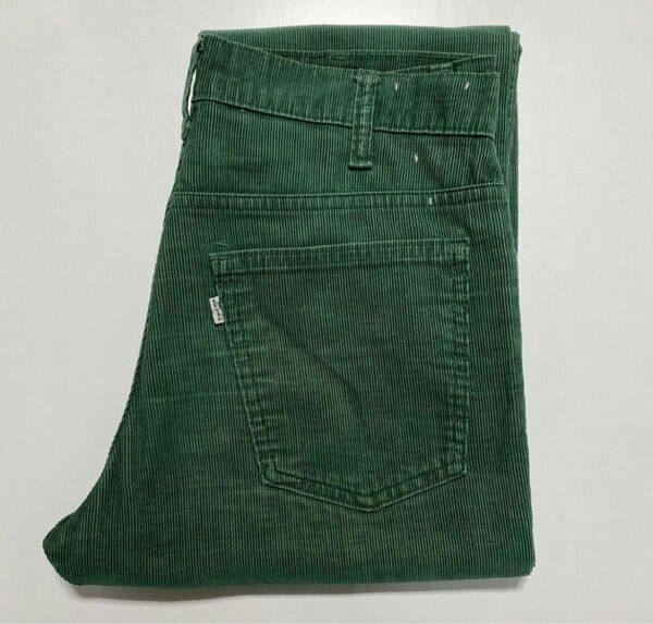 【W33/L32】80s Levi's 519 Corduroy Pants Green 42TALON 80年代 リーバイス 