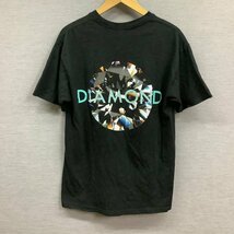 J13 DIAMOND ダイヤモンド Tシャツ 半袖 カットソー フロント バック プリント コットン 綿 ブラック系 サイズ M ストリート スケーター_画像6