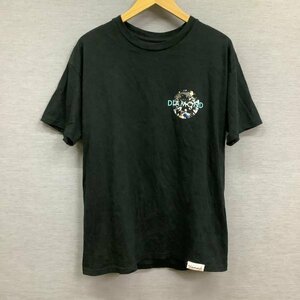 J13 DIAMOND ダイヤモンド Tシャツ 半袖 カットソー フロント バック プリント コットン 綿 ブラック系 サイズ M ストリート スケーター