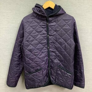 J86 THE SMOCK SHOP キルティング ジャケット M パープル フーデット パイピング スナップボタン ライト アウタースモックショップ