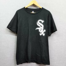 J431 MAJESTIC 半袖 Tシャツ M ブラック 野球 baseball シカゴホワイトソックス SOX ポールコネルコ 背番号 ネーム マジェスティック_画像1