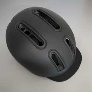 【訳あり新品】自転車ヘルメット 2way 帽子型 つば付き Lサイズ ブラック 超軽量 調整可能 通気性