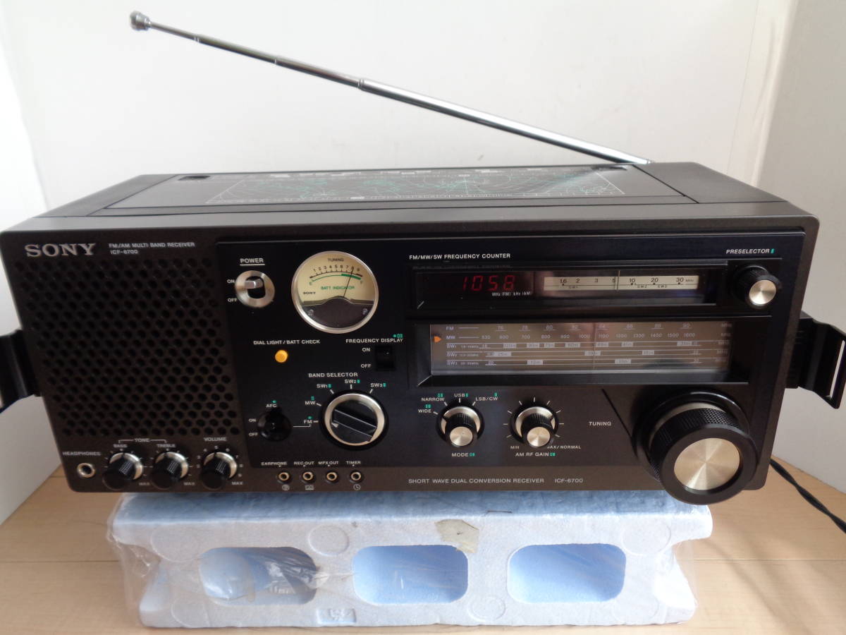 SONY ソニー ICF-6700 5バンドラジオ(FM/MW/SW1~3)整備作動