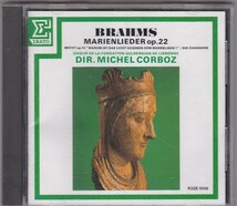 ★CD ERATO ブラームス:合唱名曲選 *リスボン・グルベンキアン合唱団 *ミシェル・コルボ(Michel Corboz)RVC旧規格盤CD_画像1