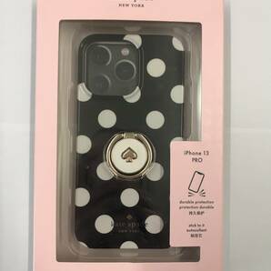 Kate spade iPhone 13 pro ケース ドット リング付き K6407の画像1