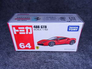 トミカ 赤箱 64 フェラーリ 488 GTB 未開封