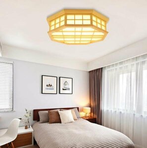 LEDシーリングライト リビング照明 天井照明 ダイニング 寝室 和室和風 木目調 10畳 八角形 LED対応 調光調色可能