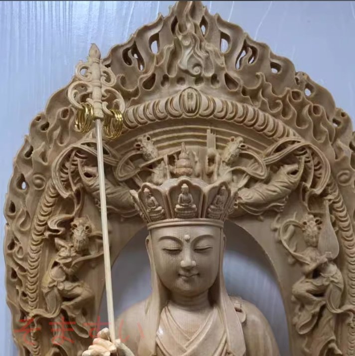 地蔵菩薩座像 開運風水 鎮宅辟邪 木彫仏像 彫刻工芸品 家庭用仏壇供養 檜木 高約20cm 地蔵菩薩座像 開運風水 鎮宅辟邪 木彫仏像 彫刻工芸品 家庭用仏壇供養 檜木 高約20cm