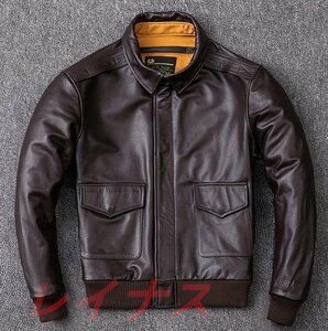 フライトジャケット レザージャケット カウハイド 牛革 ライダースジャケット 本革 革ジャン 防寒 S～4XL