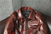 レザージャケット 牛革 シングルライダース 本革 革 カーコート バイクジャケット メンズファッション S～5XL_画像6