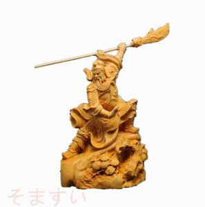 極上の木彫 関羽像　精密彫刻　極上品　仏師で仕上げ品 武財神　三国志