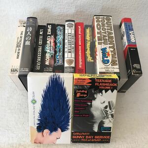 c558 100 ビデオテープ VHS 色々 大量セット 布袋寅泰 吉川晃司 ミュージック 男性 バンド ギター 詩人の血 映画 痛み有り 動作未確認